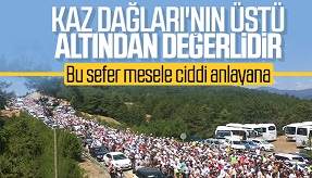 Kaz Dağları'nda Ağaç Katliamına Karşı Eylem